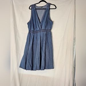 Torrid DENIM Mini Skater Dress 4X